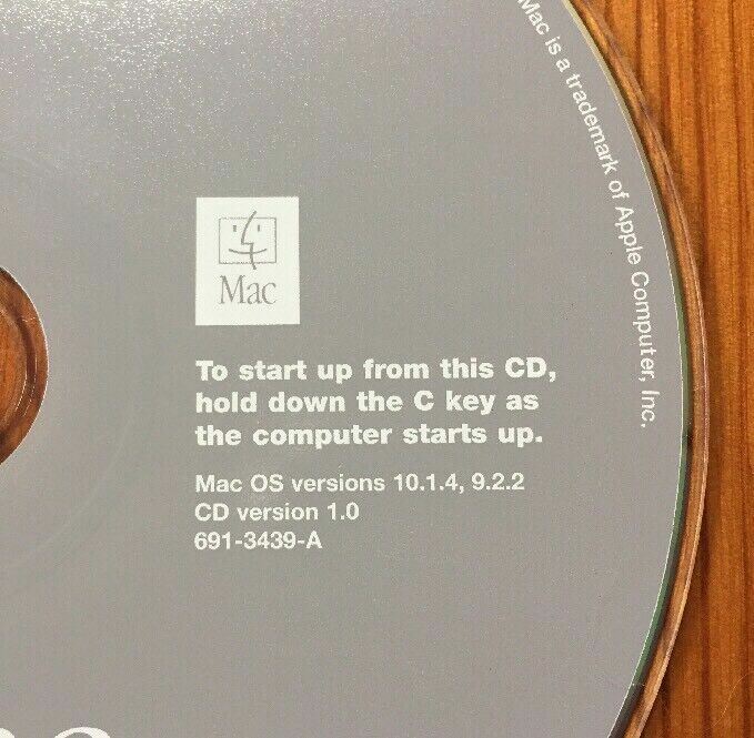 2002 Macintosh eMac System Software Restore Puma Mac OS 10.1.4 9.2.2 CD Discs