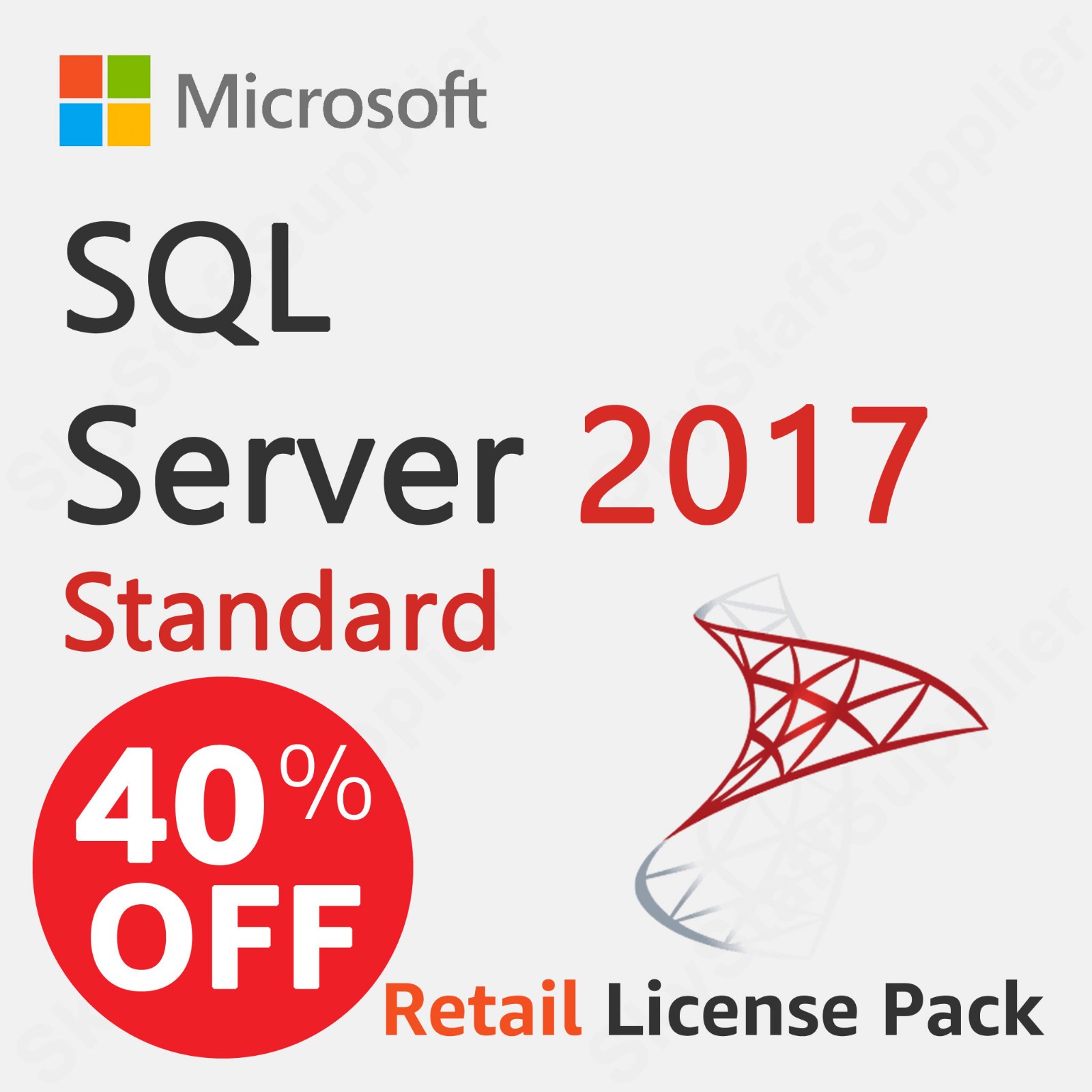 SQL Server 2017 STANDARD 24 Cores License Key PACK + 25 Access CALs BRAND NEW