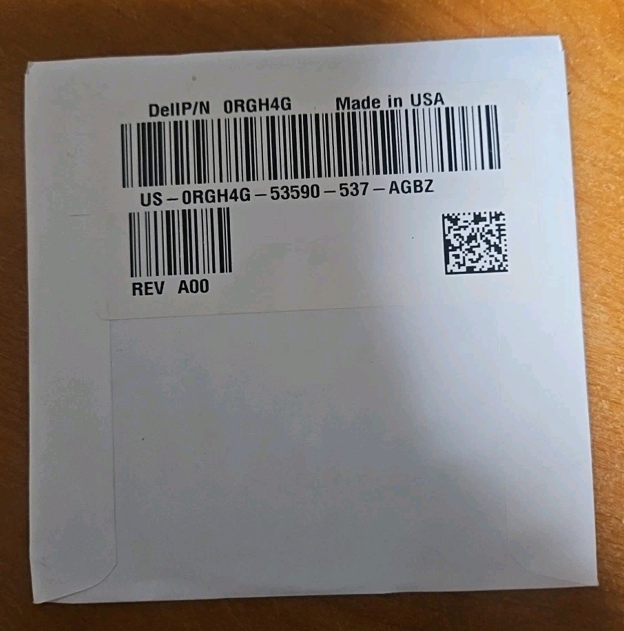 Dell Windows 8.1 64 Bit Recovery Media DVD Sealed Genuine RGH4G Operating System
