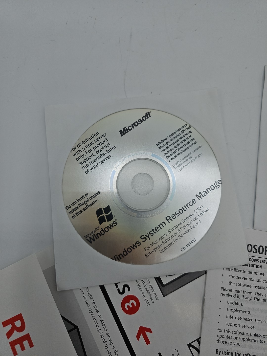 Microsoft Windows Server 2003 R2 Preinstallation Kit CD+ system resource manager