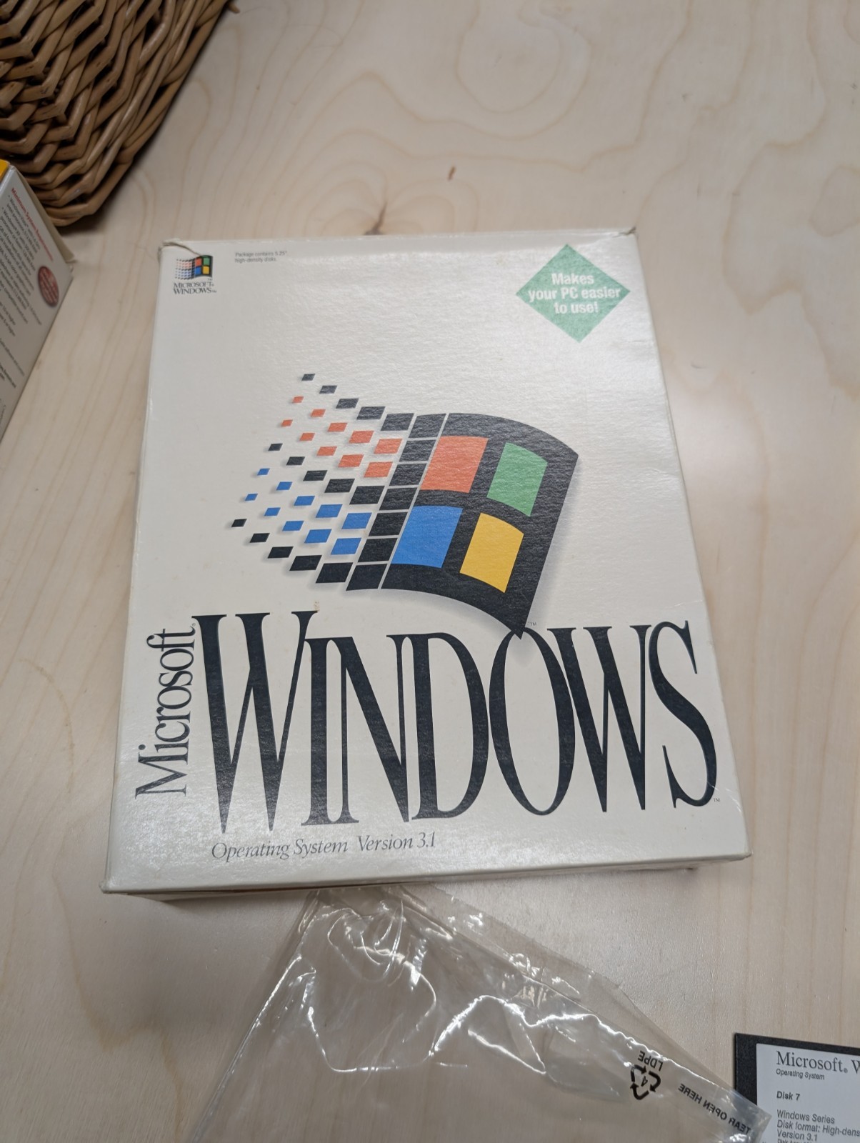 Vintage Microsoft Windows 3.1 Upgrade 5.25 Disks Complete Box Manuals DOS