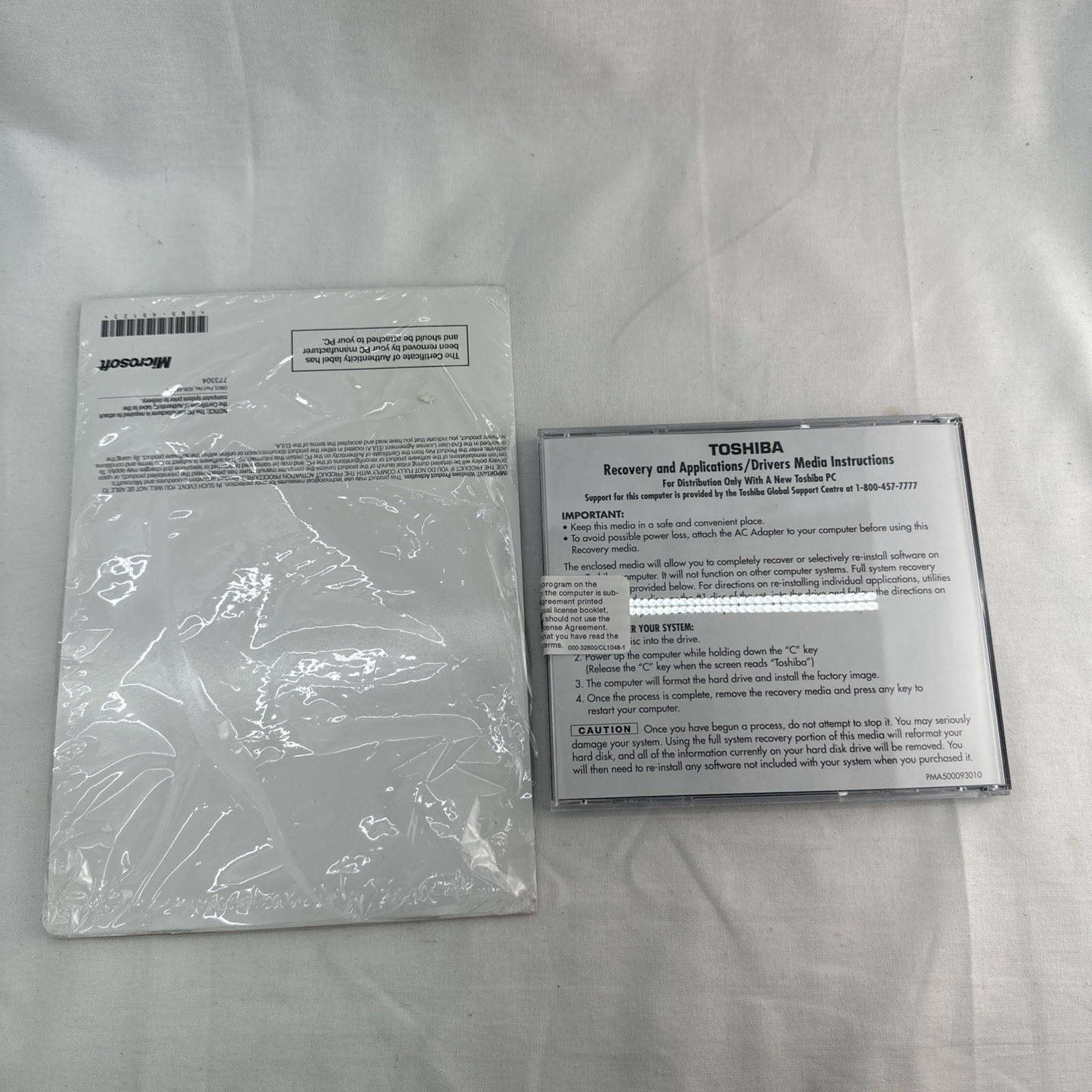 Toshiba Satellite L20/L25 Recovery and Applications DVD Package