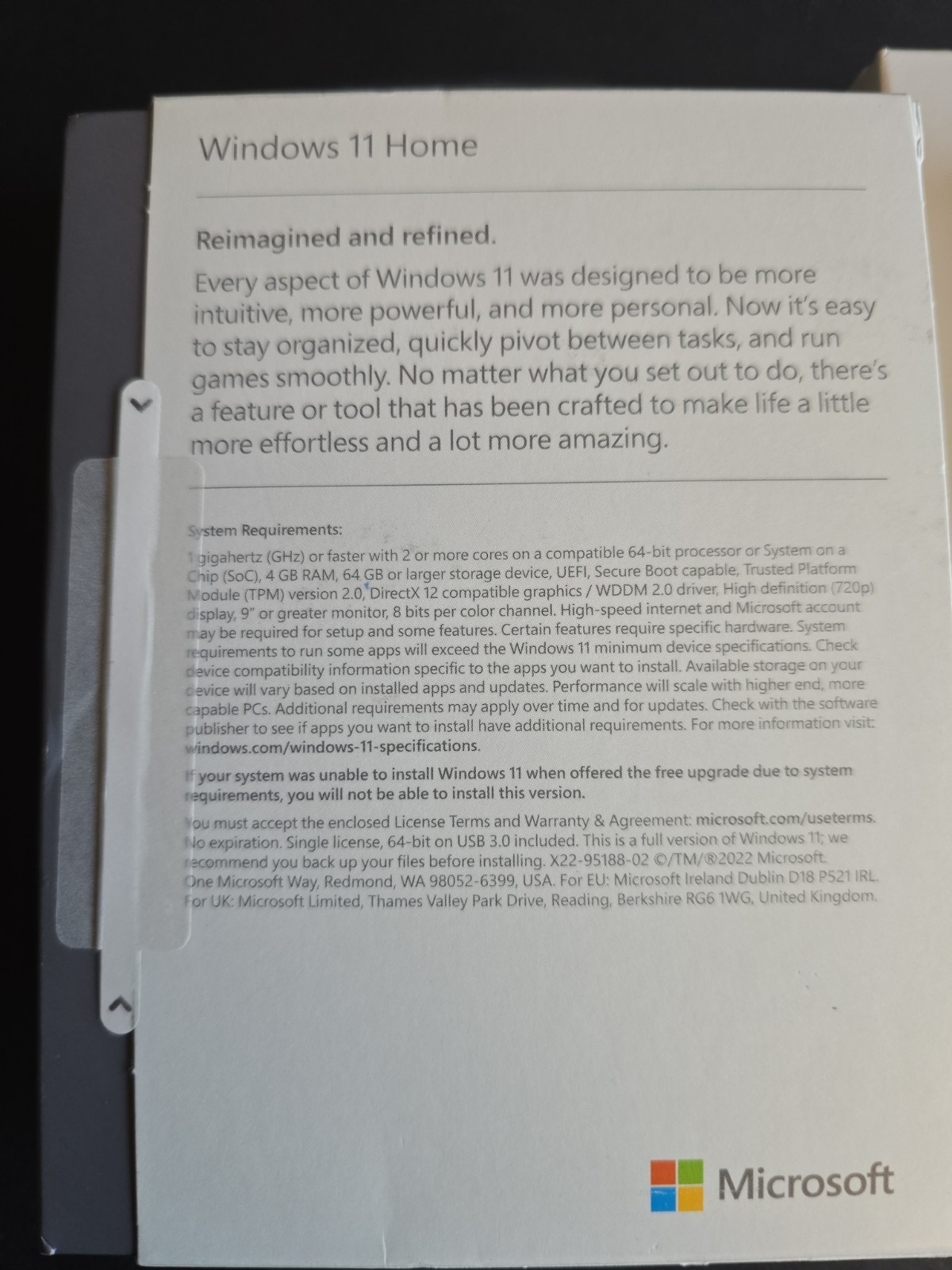 Authentic Microsoft HAJ-00108 Windows 11 64-bit Operating System