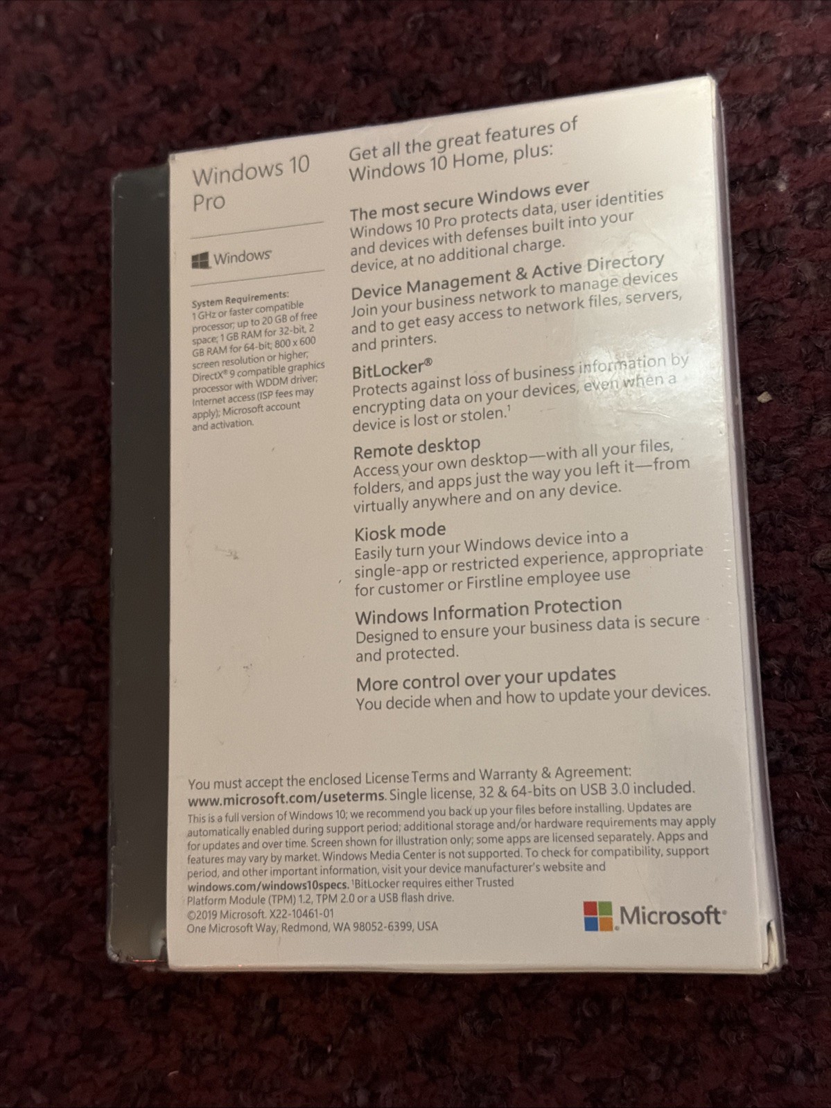 Microsoft Windows 10 Professional USB 64/32 Retail Boxed English Sealed Original