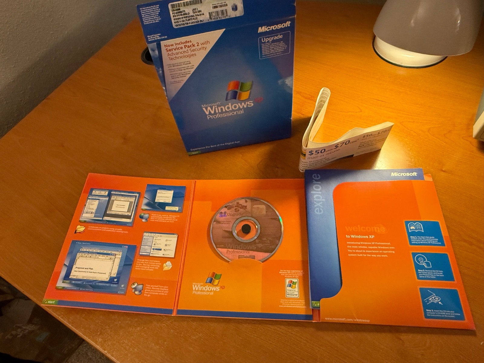 Vintage Microsoft Windows XP Professional Upgrade w/ SP2 – Mint