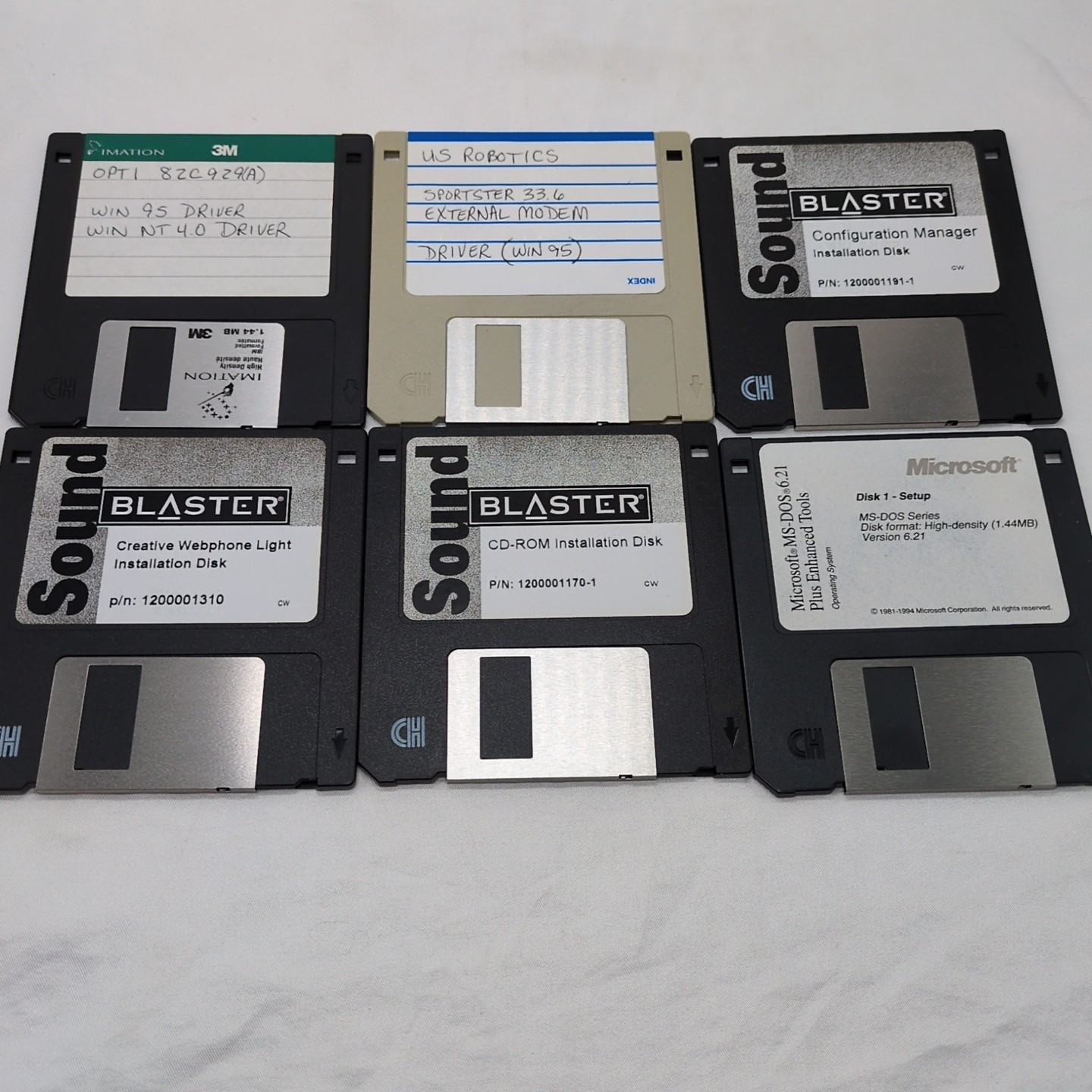 Lot Of (20) Vintage Dos 6.21 & 6.0 3.5″ Floppy Disks