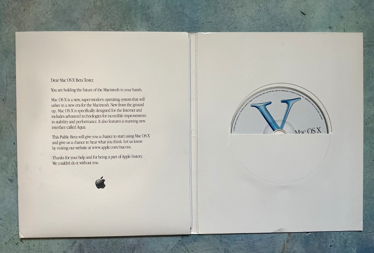 Mac OS X Public Beta CD 2000 Rare