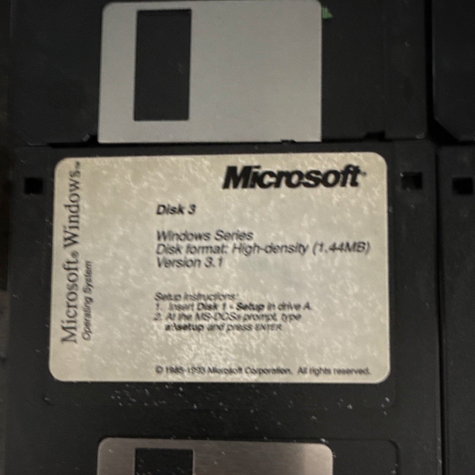 Microsoft Windows 3.1 Operating System 3.5″ Floppy Disk Set English