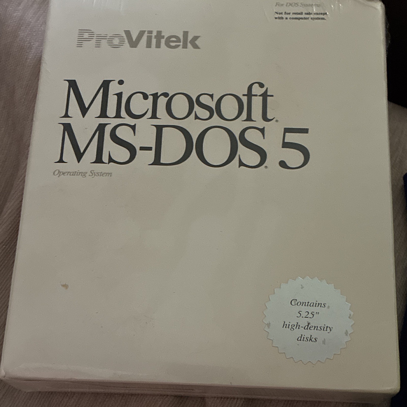 Microsoft MS-DOS 5 Operating System Software 5.25in HD Floppy Disks OEM