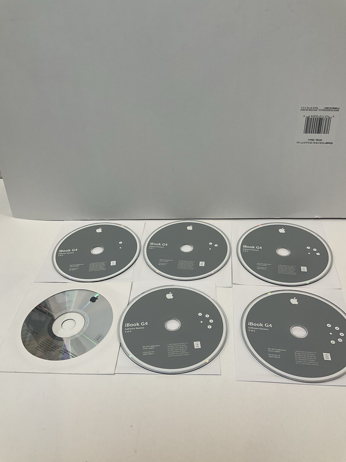 iBook G4 Mac OS X Software Restore & Hardware Test 1-5 OEM Retail