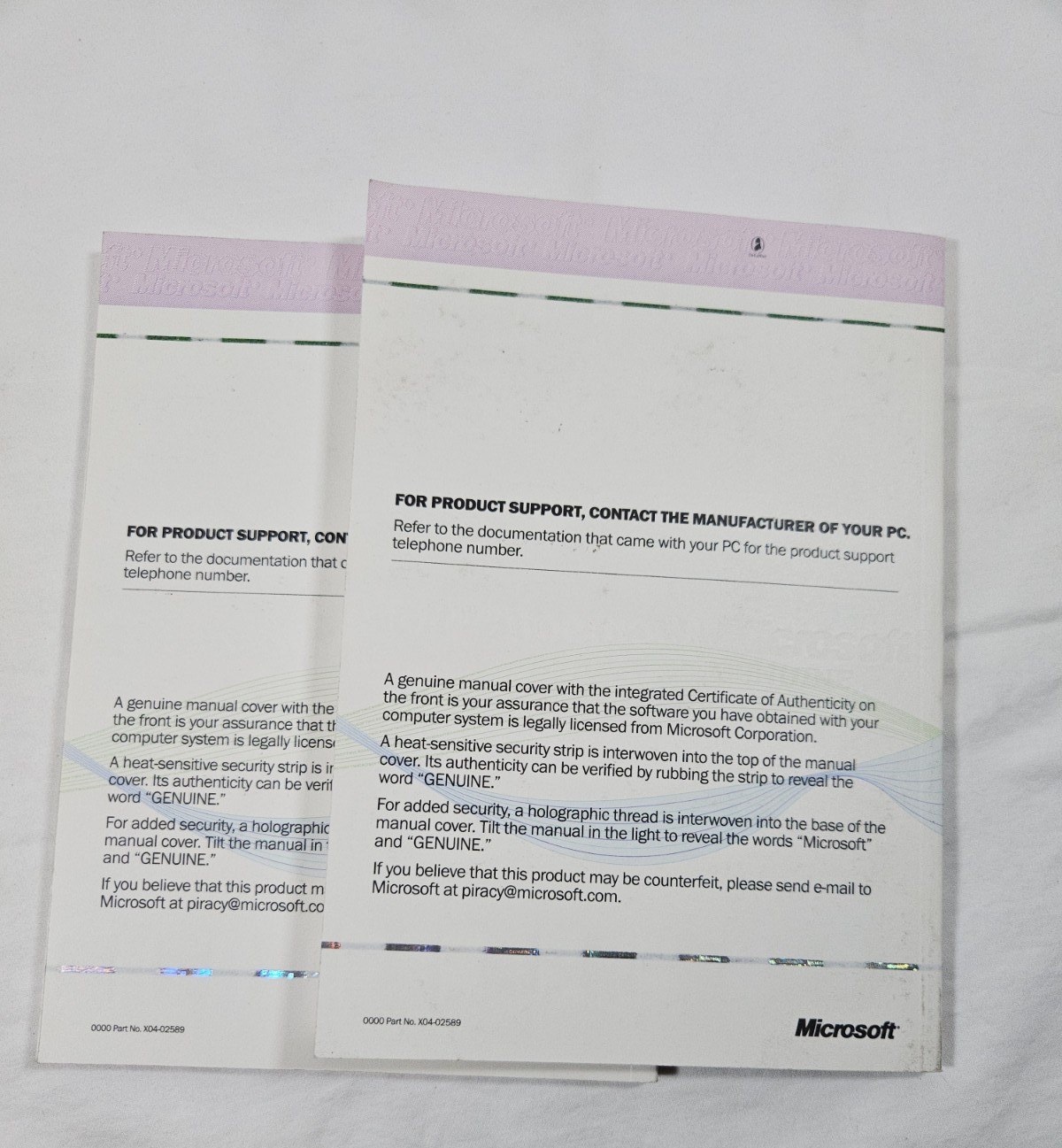 Windows 98 2nd Ed. Getting Started Manual With COA & License Product Key – NO CD