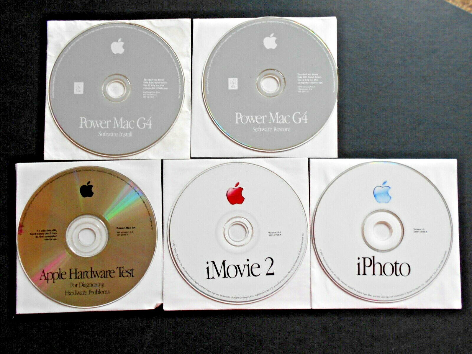 Mac Power Mac G4 Software Install, Restore, Hardware Test, iPhoto, iMovie 2 Set