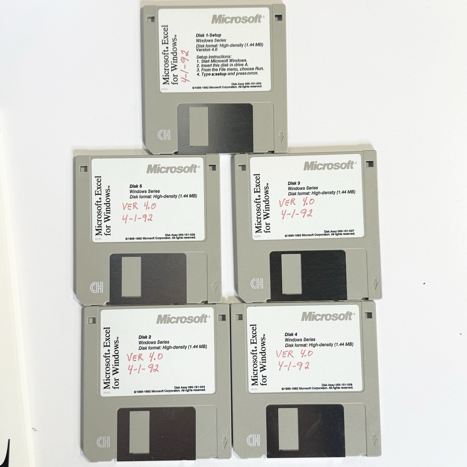 Microsoft Excel for Windows 4.0 Upgrade Version 3.0 Vintage Software READ ALL