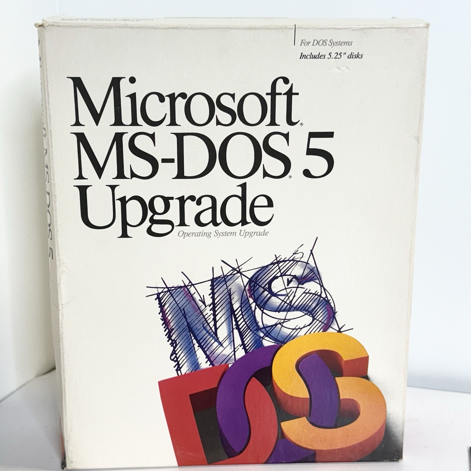 Microsoft MS-DOS 5 Operating System Upgrade 5.25″ Disks & Manuals Vintage 1991