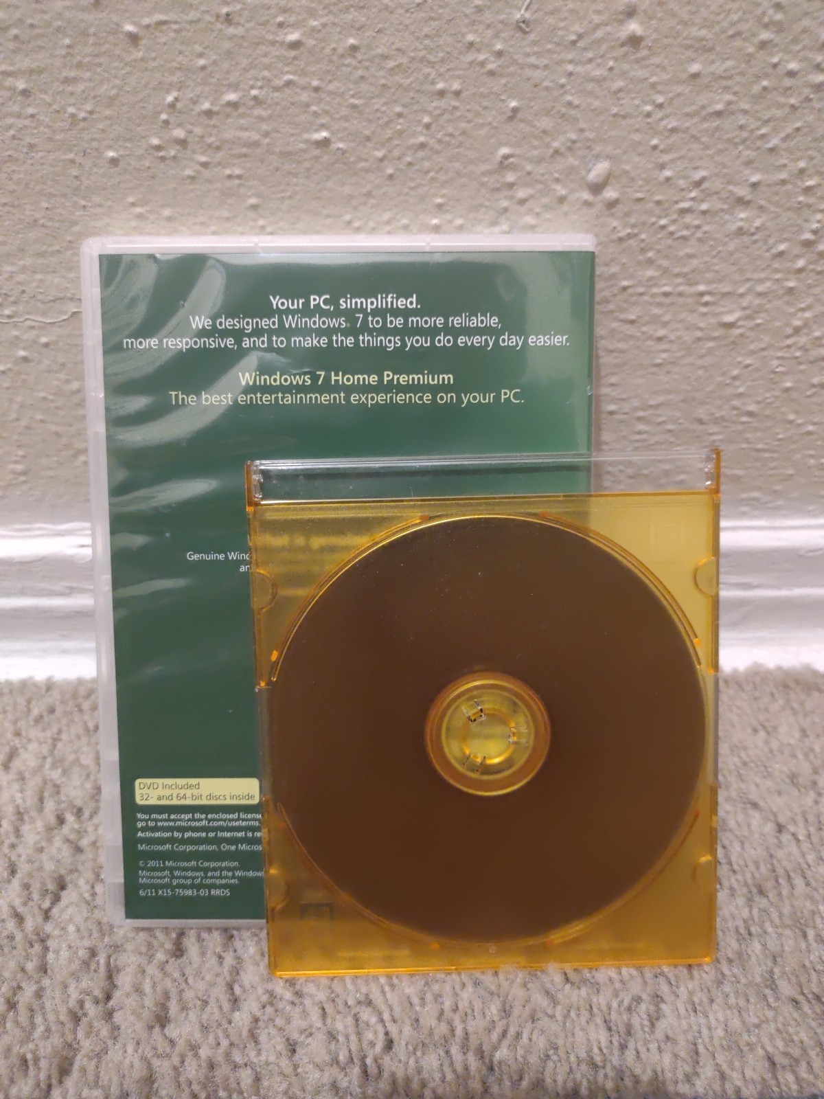 Microsoft Windows 7 Home Premium Full 32 Bit & 64 Bit DVD MS WIN No Retail Box