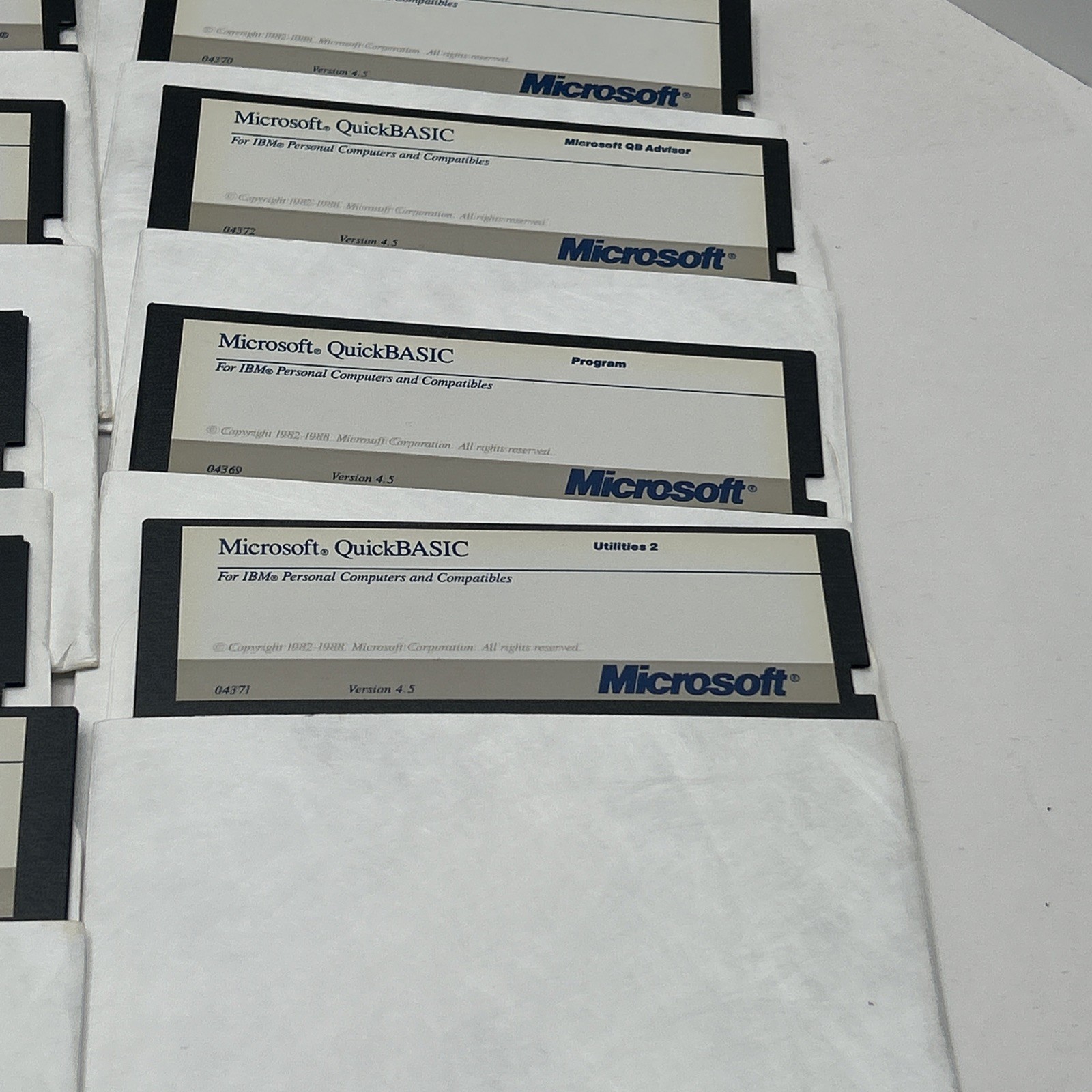 Vintage Microsoft Windows Versions 2.0, 4.01, 4.5 -5.25″ Floppy Disks lot of 17
