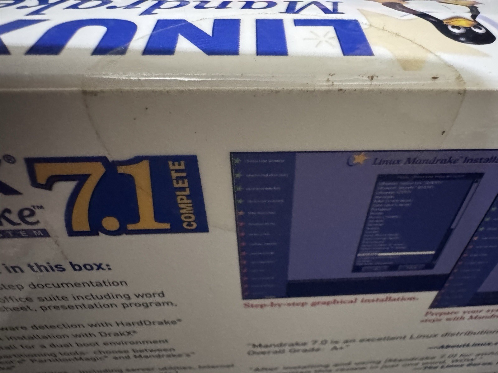 Linux Mandrake 7.1 Complete Big Box NIB 2000 Vintage Software