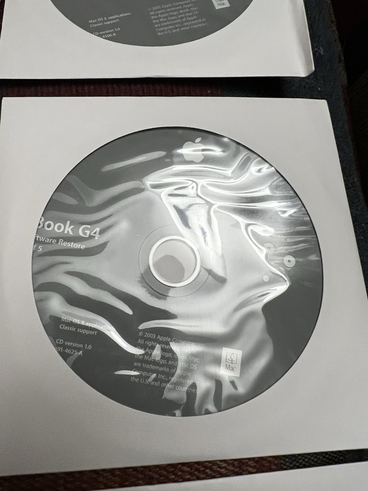 Apple iBook G4 Mac OS 10.3 Install CD SET + Software restore Set + Hardware Test