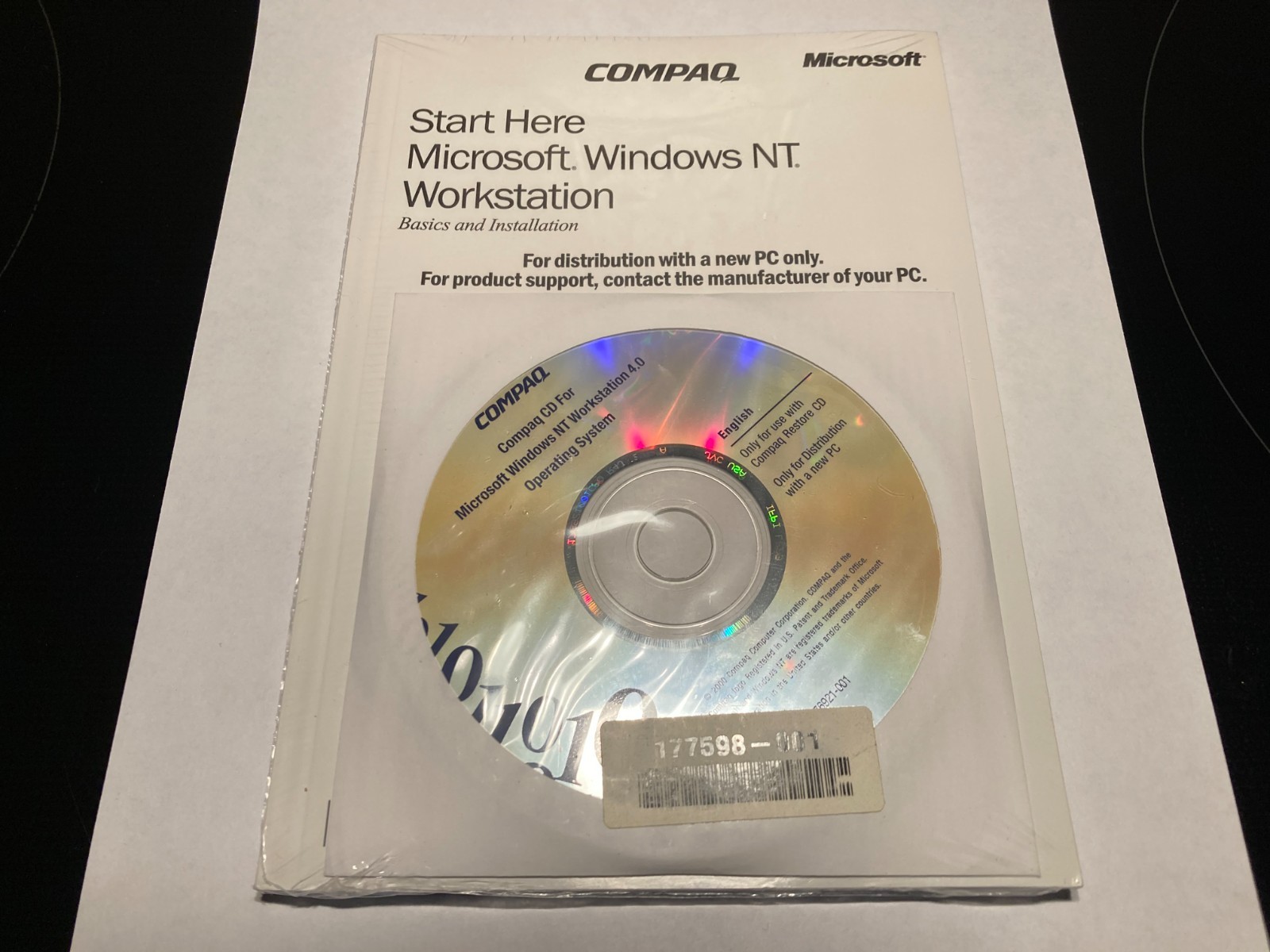 Compaq Deskpro Kit Microsoft Windows NT 4.0 Workstation NO KEY w/P900/Restore CD