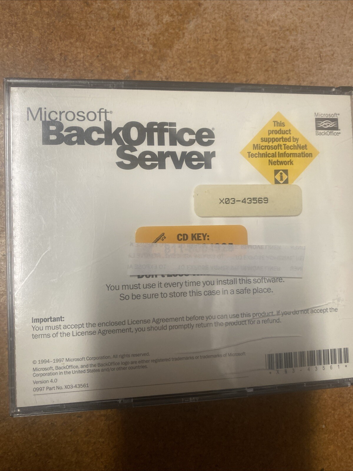 Microsoft 1997 BackOffice Server Version 4.0 6-Discs