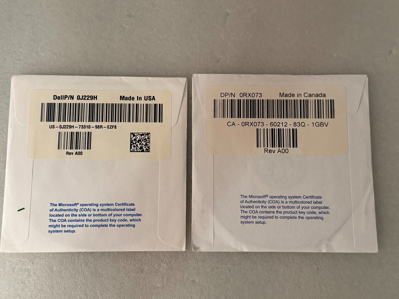 Combo Windows Vista Business 32-Bit SP1 & Windows XP Pro SP2 Reinstallation CDs