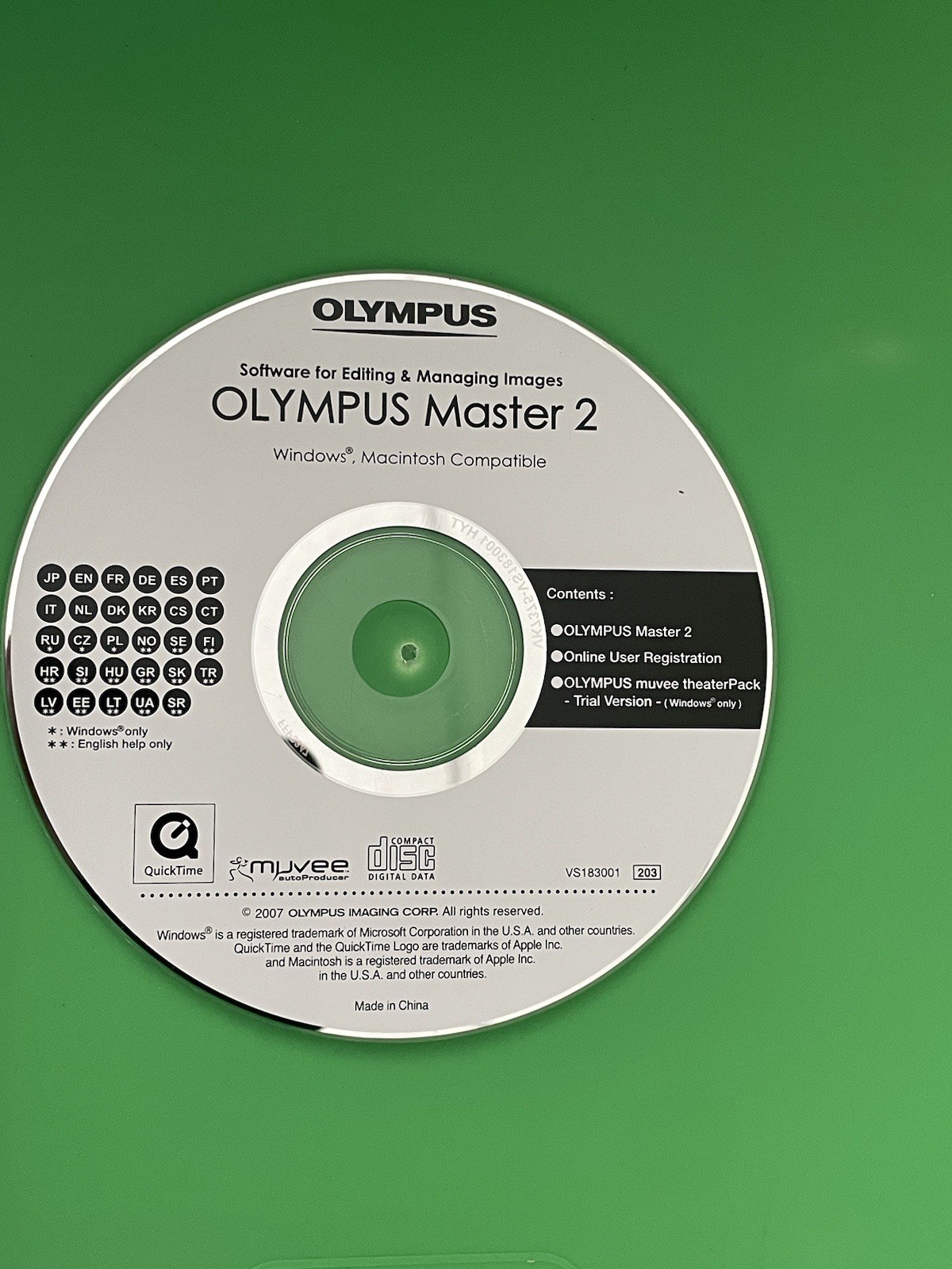 Olympus Master 2 Software CD | Windows & Mac Compatible | Genuine OEM Disc