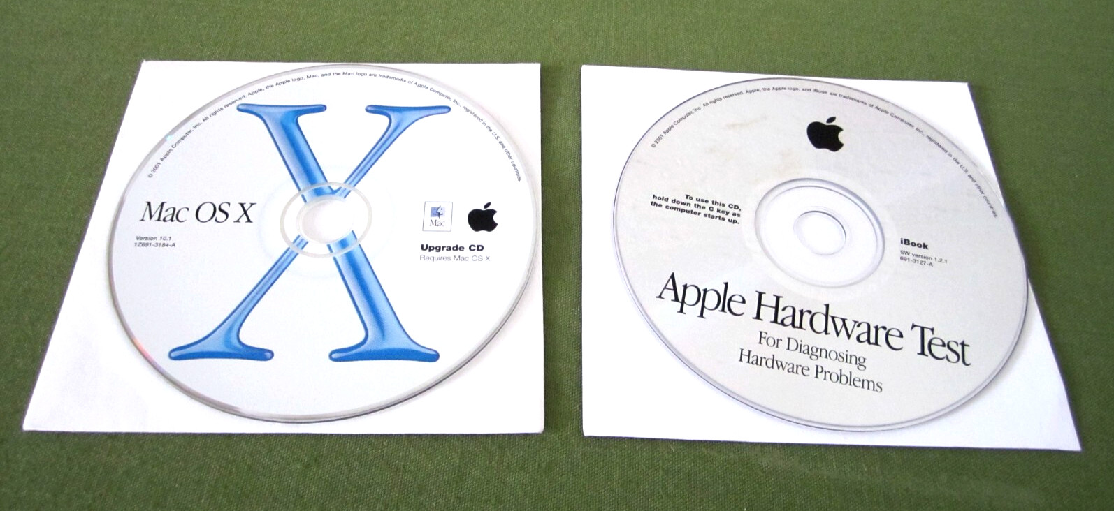 Vtg Mac OS X Upgrade Version 10.1 1Z691-3184-A Install Disc 2001 & Hardware Test