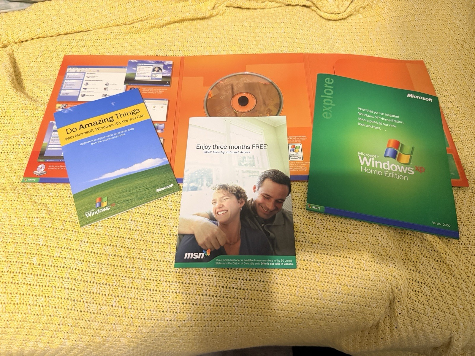 Microsoft Windows XP Home Edition Upgrade Retail Package 2002 New Open Box VTG