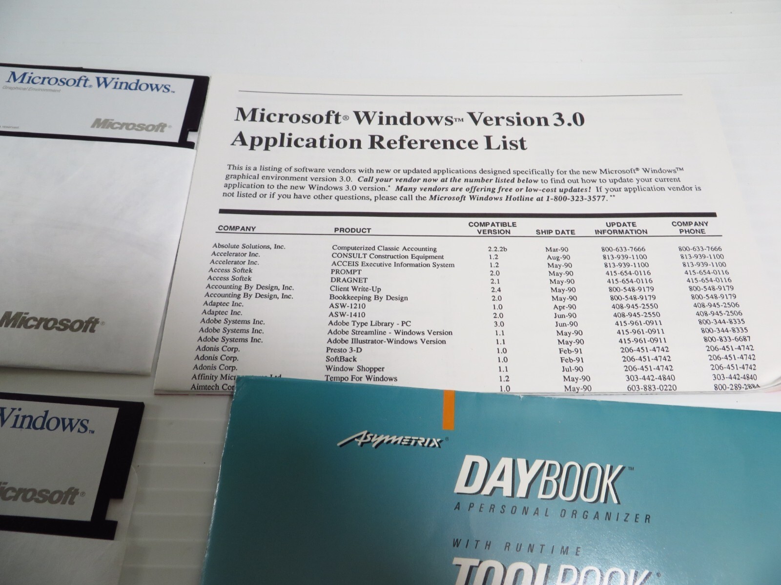 Vintage Microsoft Windows OS 3.0 DOS – 5.25″ 5 1/4” Floppy Software PC, 15 Discs