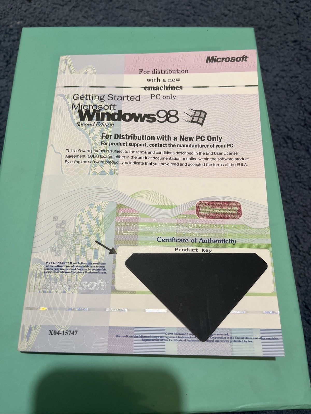 Microsoft Windows 98 Second Edition Getting Started CD Manual (NO CD)