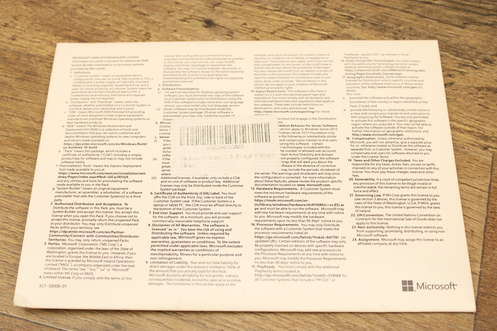 Genuine MICROSOFT Windows 10 Home 64 Bit Eng Intl Software Sealed NEW!