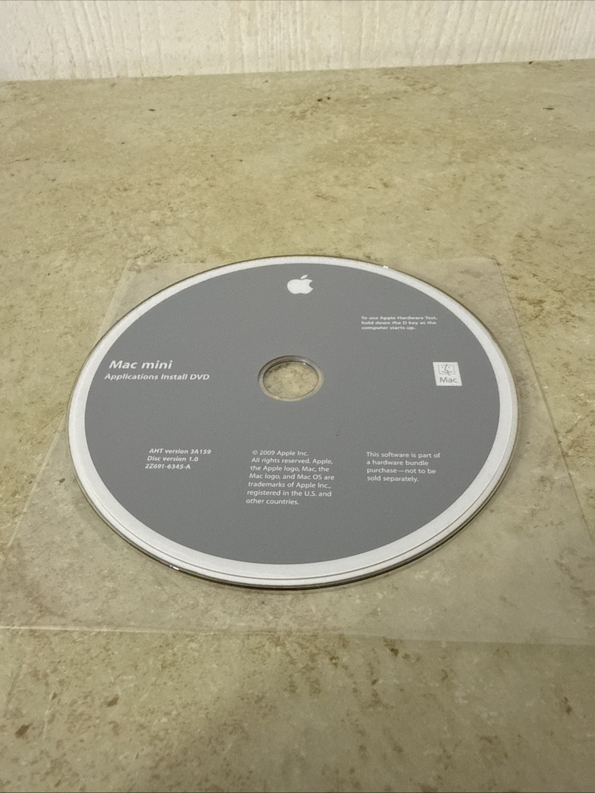 iMac Applications Install DVD Disc Version 1.0 AHT Version 3A159- 2009 Software