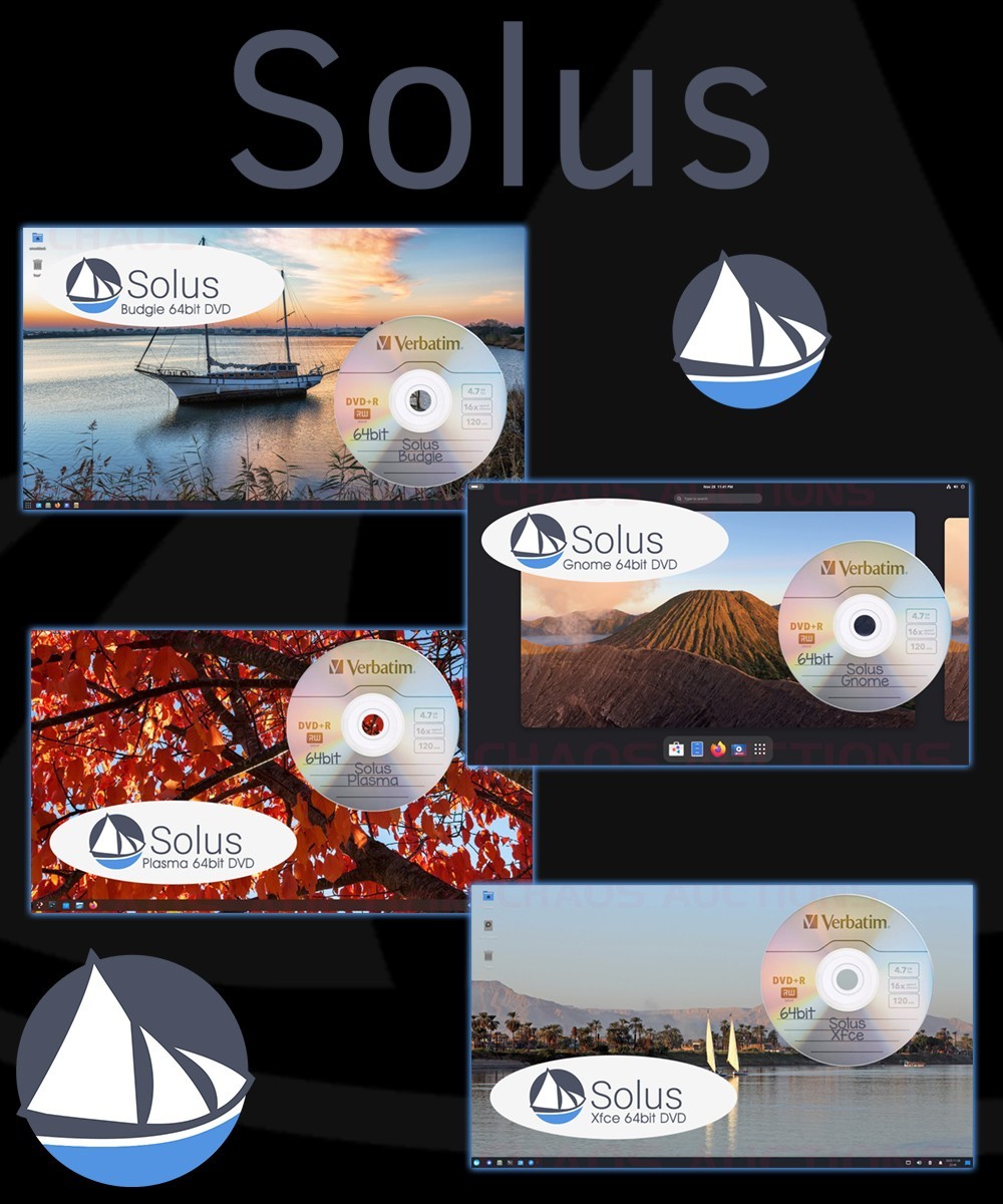 SOLUS 4.2 LINUX INSTALL & LIVE 64bit DVD