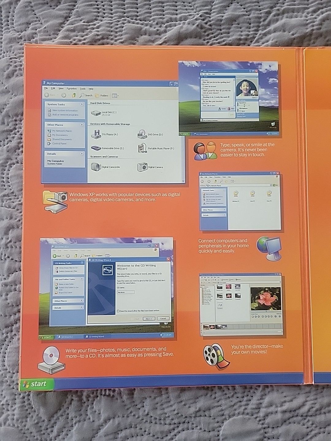 Microsoft Windows XP Home Edition Upgrade Version 2002 w Key USED