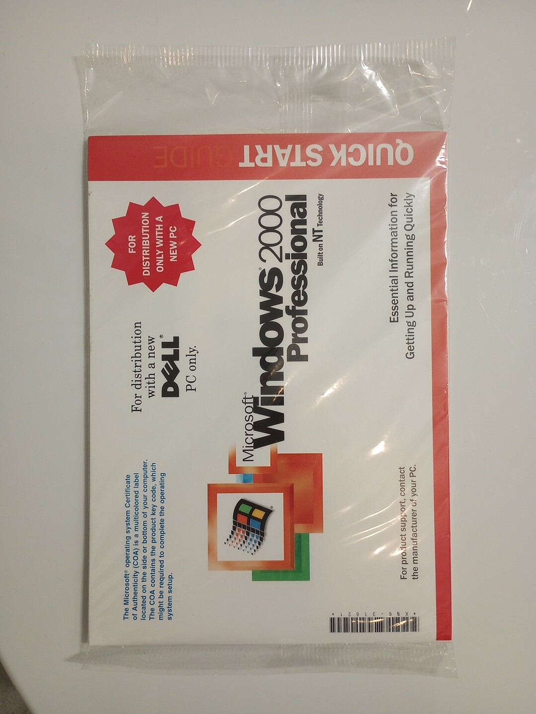 Dell Microsoft Windows 2000 Professional Reinstallation CD W2K+SP1 Sealed