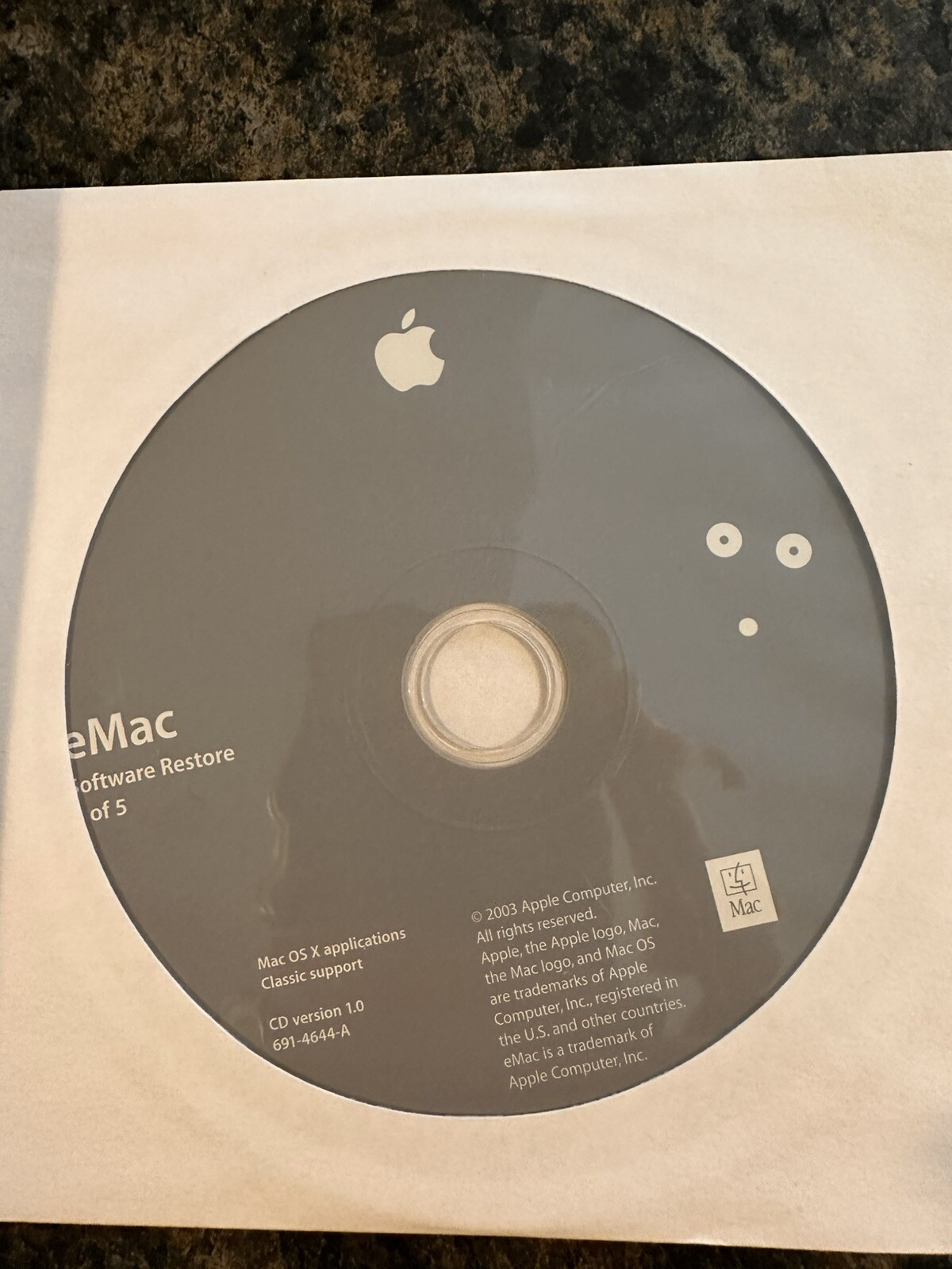 Lot of 9 Apple eMac OS X 10.3 And Software Restore 2003 Disks