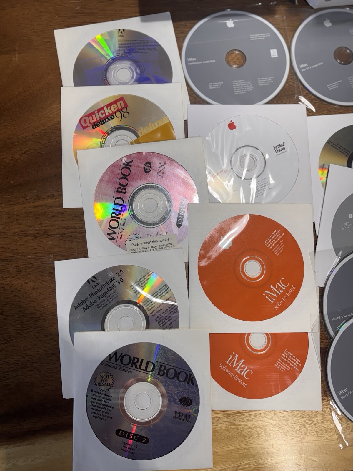 Vintage Apple Mac Software Lot iWork iLife AppleWorks OS X Restore DVD CDs