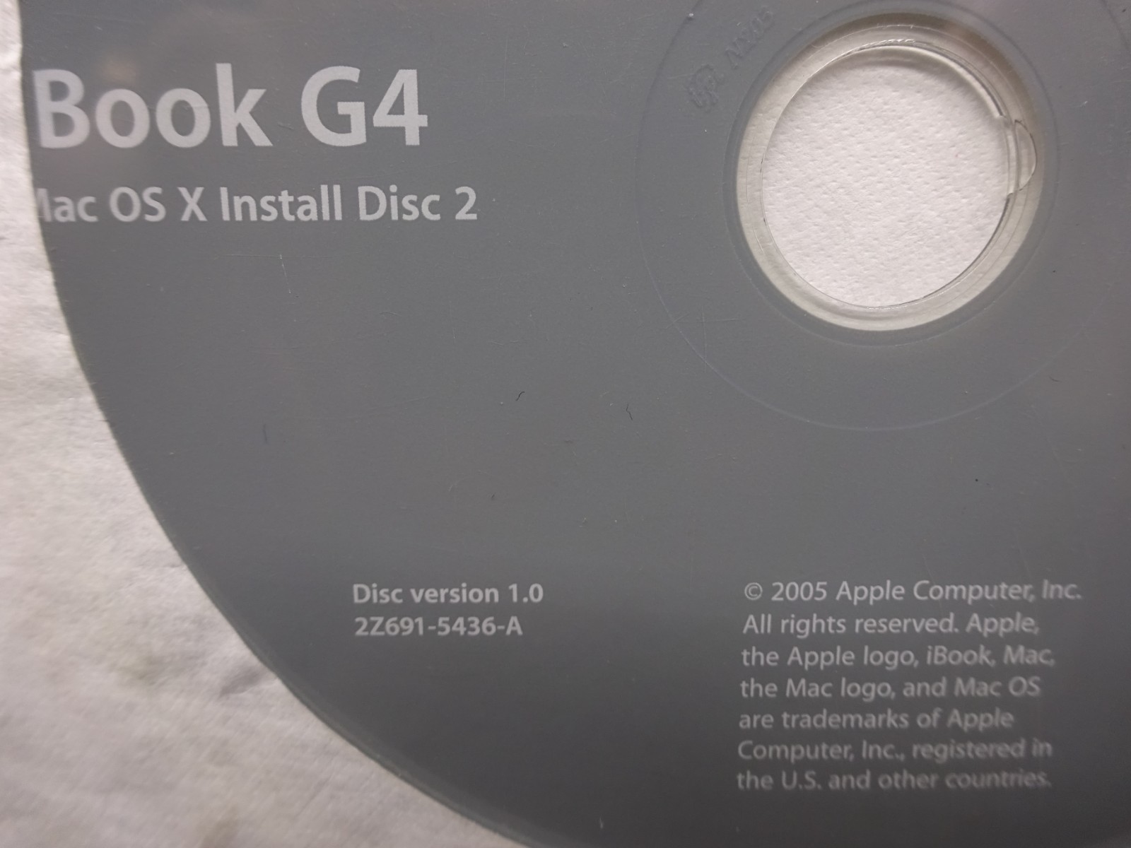 iBook G4 Apple Hardware Test & Install 1 & 2 DVD 2004 2Z691-5435-A 2Z691-5436-A