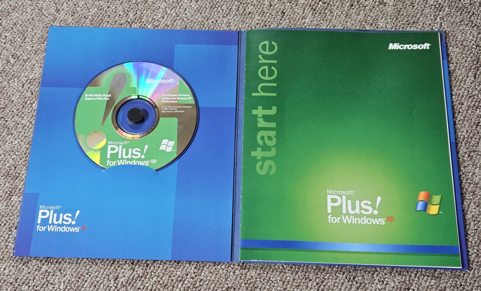 Microsoft Plus! CD For Windows XP w/ Booklet & Original RARE Flyers