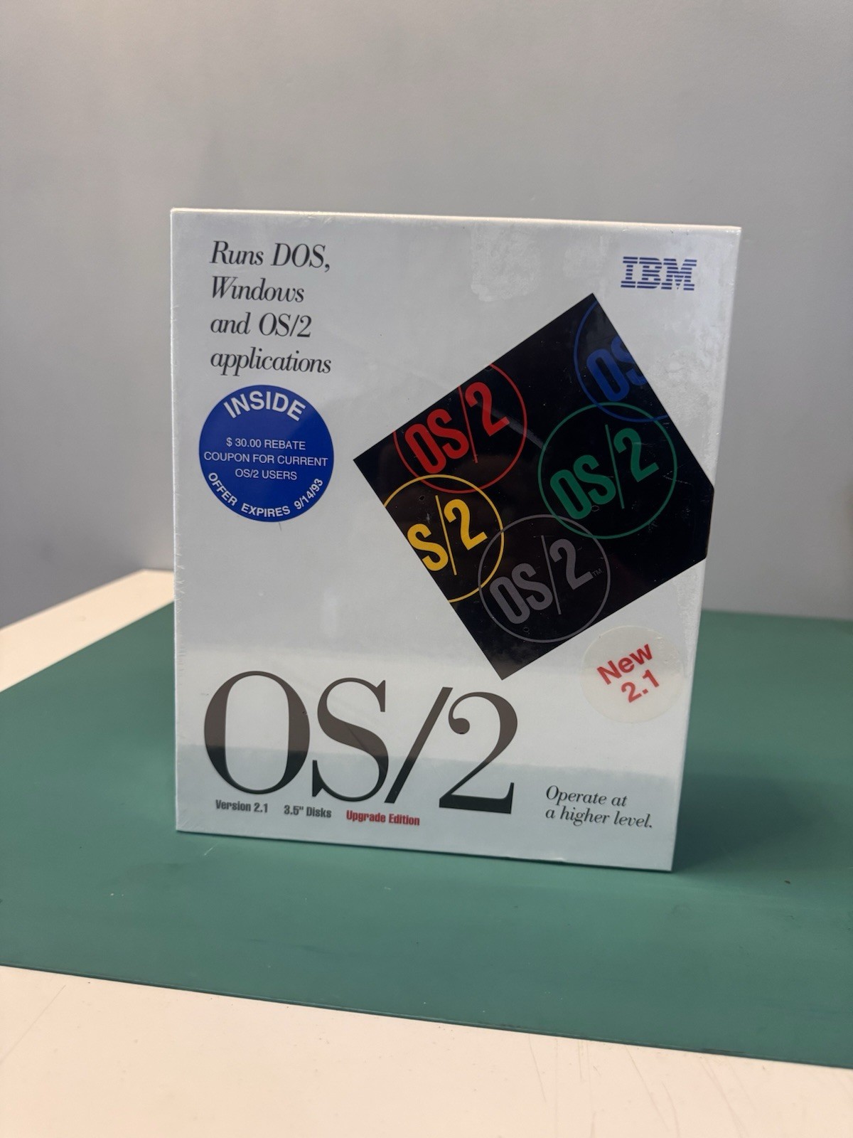 IBM OS/2 Version 2.1 Upgrade Edition Operating System 3.5″ Floppy, English