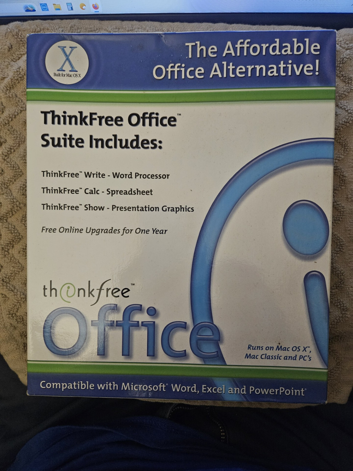 Brand new, sealed, Think Free Office for vintage Mac OS X, Mac Classic and PC’s.
