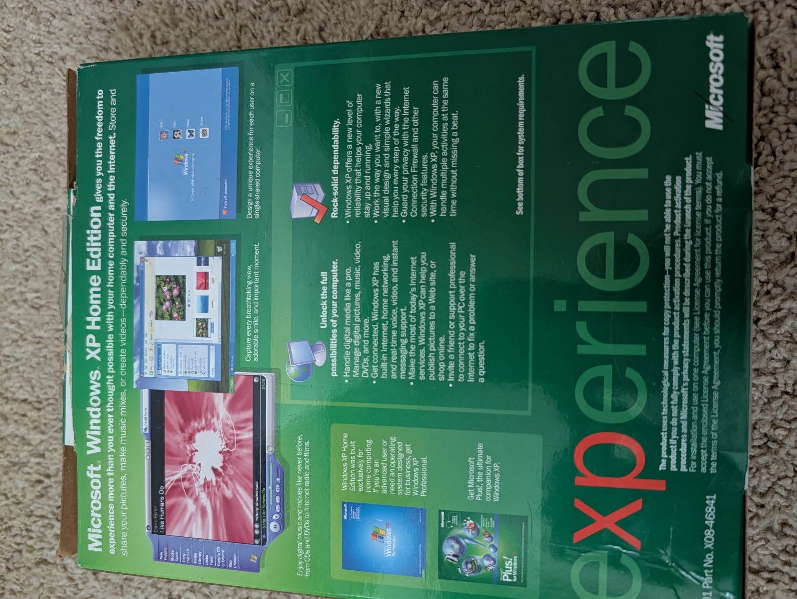 Microsoft Windows XP Home Edition Upgrade Retail Package W/ Product Key English