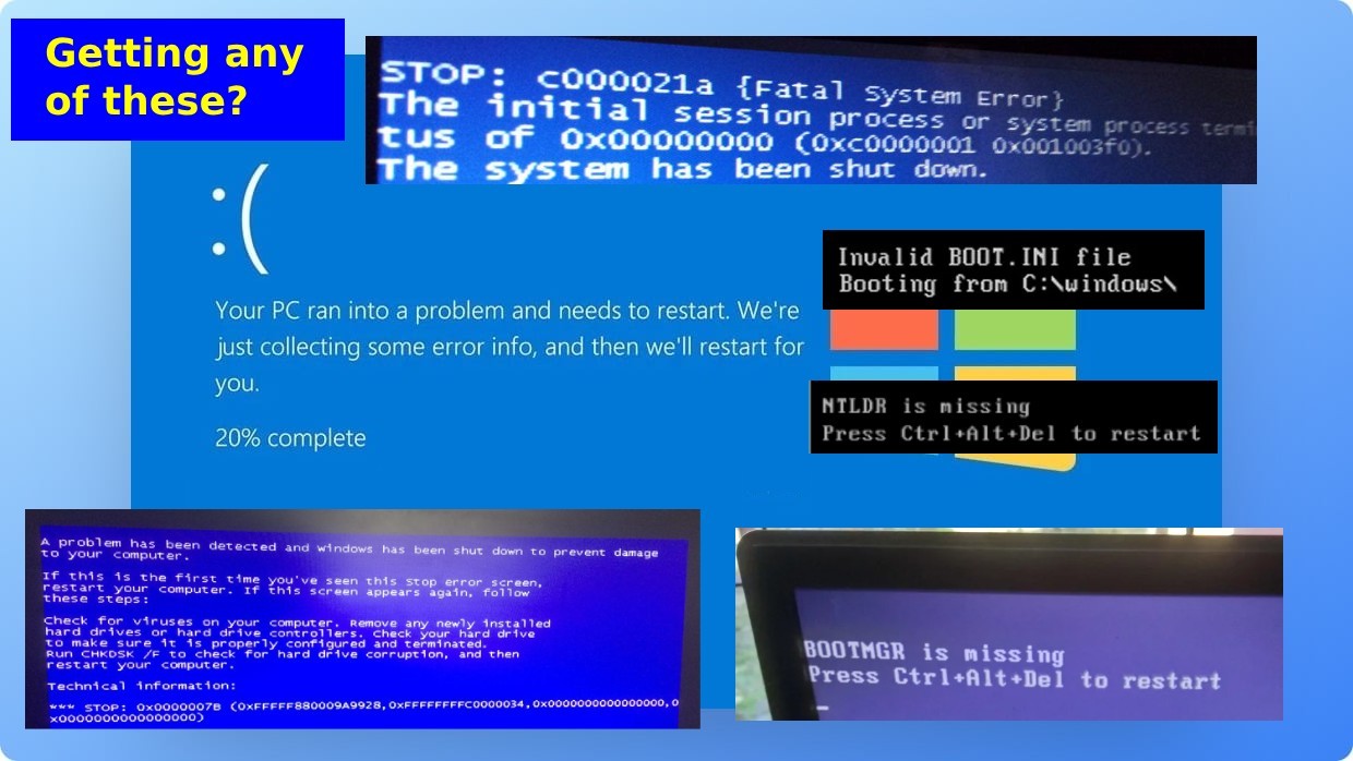 Windows 2000-11 13-in-1 Repair Recovery Bootable USB Toolkit 64GB