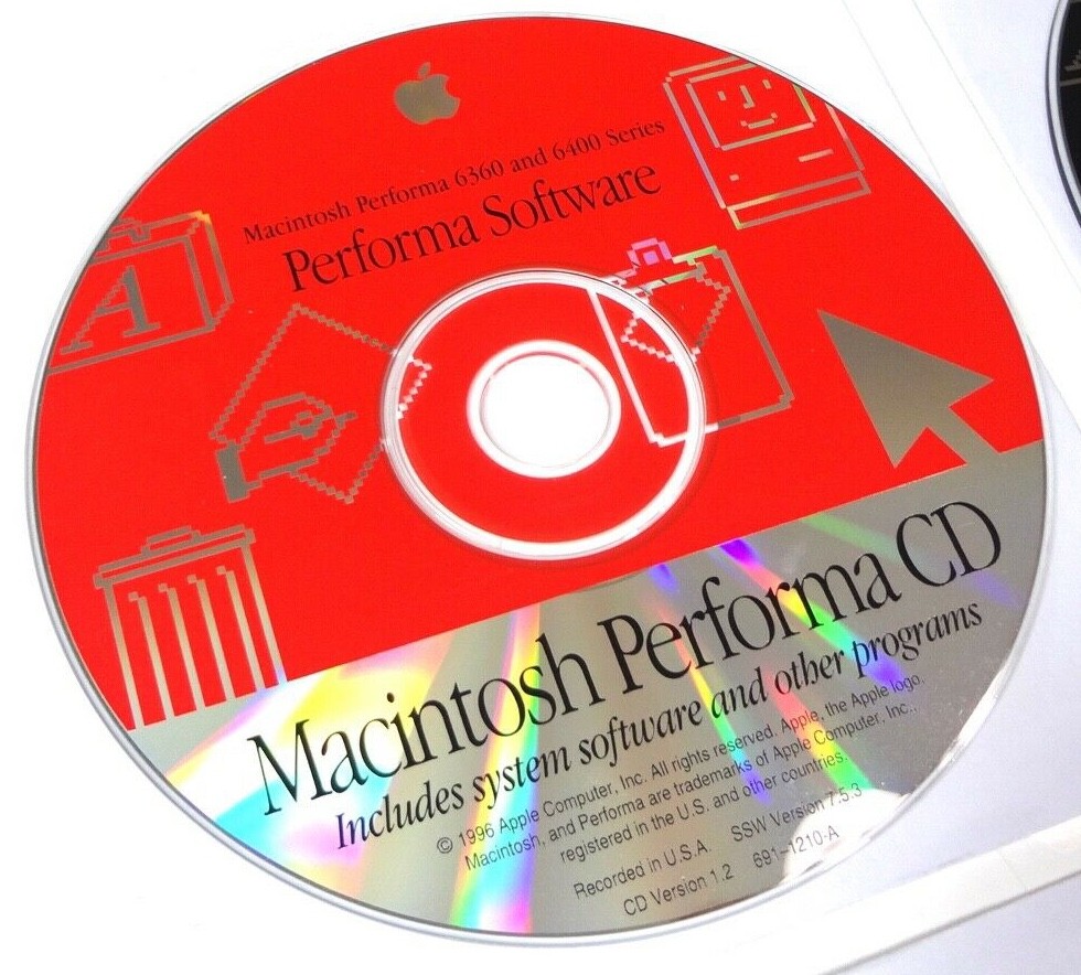 Apple CDs Power Macintosh Performa (4 CDs) Series 6360 + 6116 + 6400 + 6500