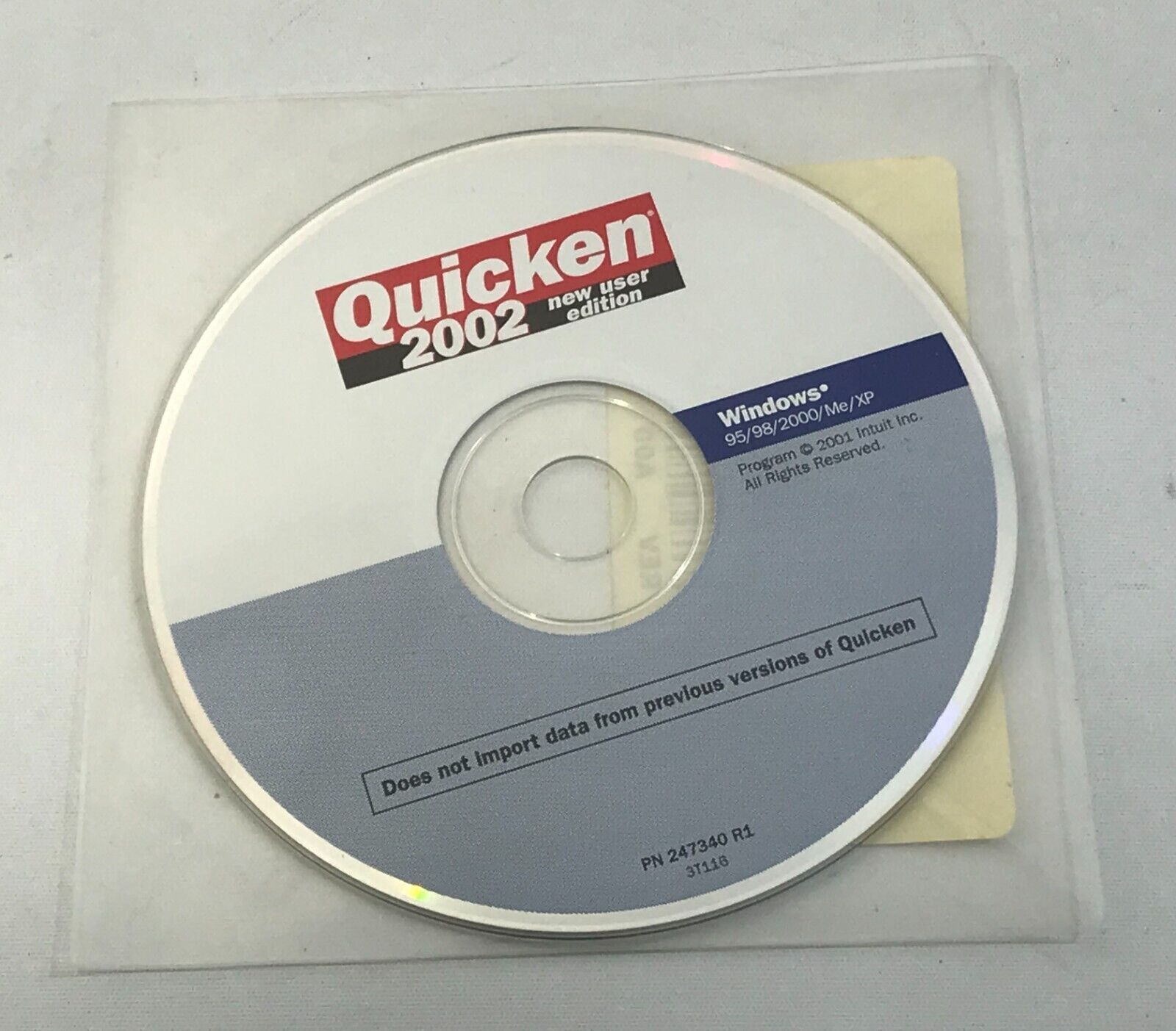 Quicken 2002 Windows 95/98/2000/Me/XP Sealed