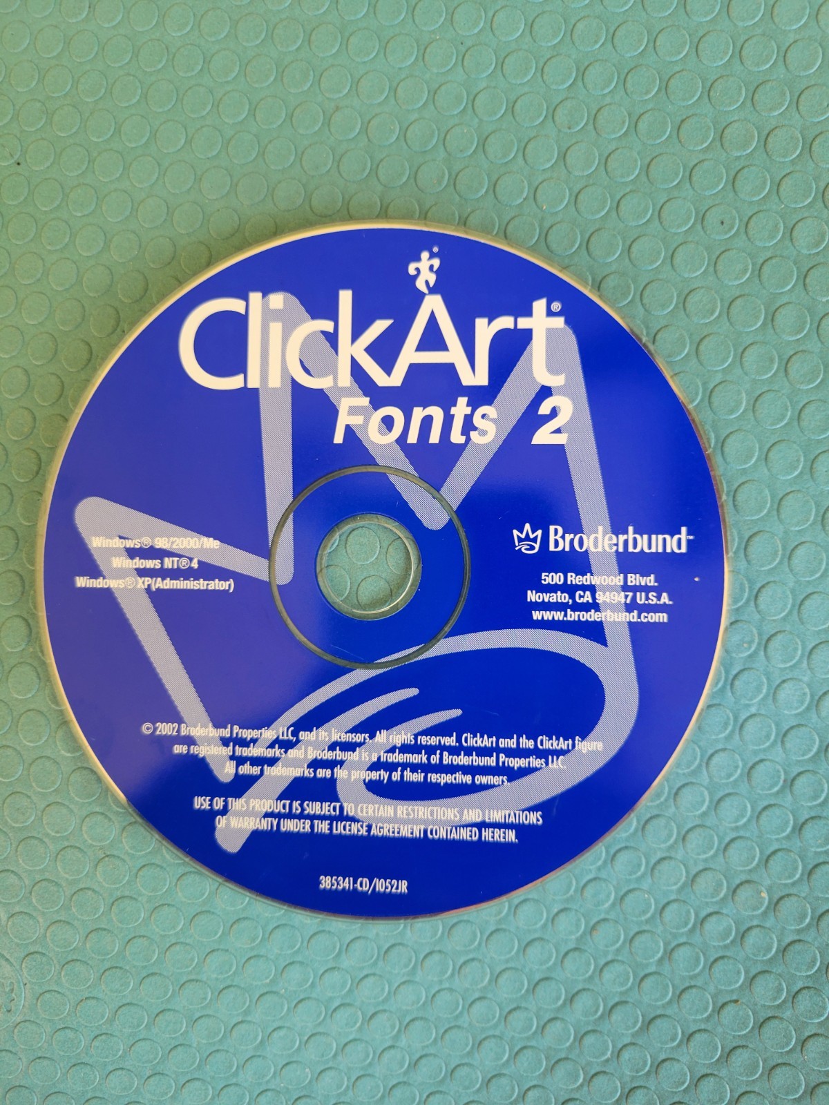 ClickArt Fonts 2 Computer Cd 2002 No Cd Case Pre-owned