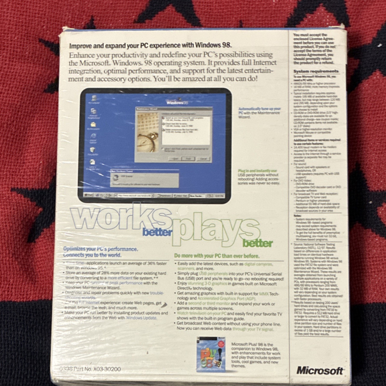 Microsoft Windows 98 Upgrade Operating System CD, English, 1 Device