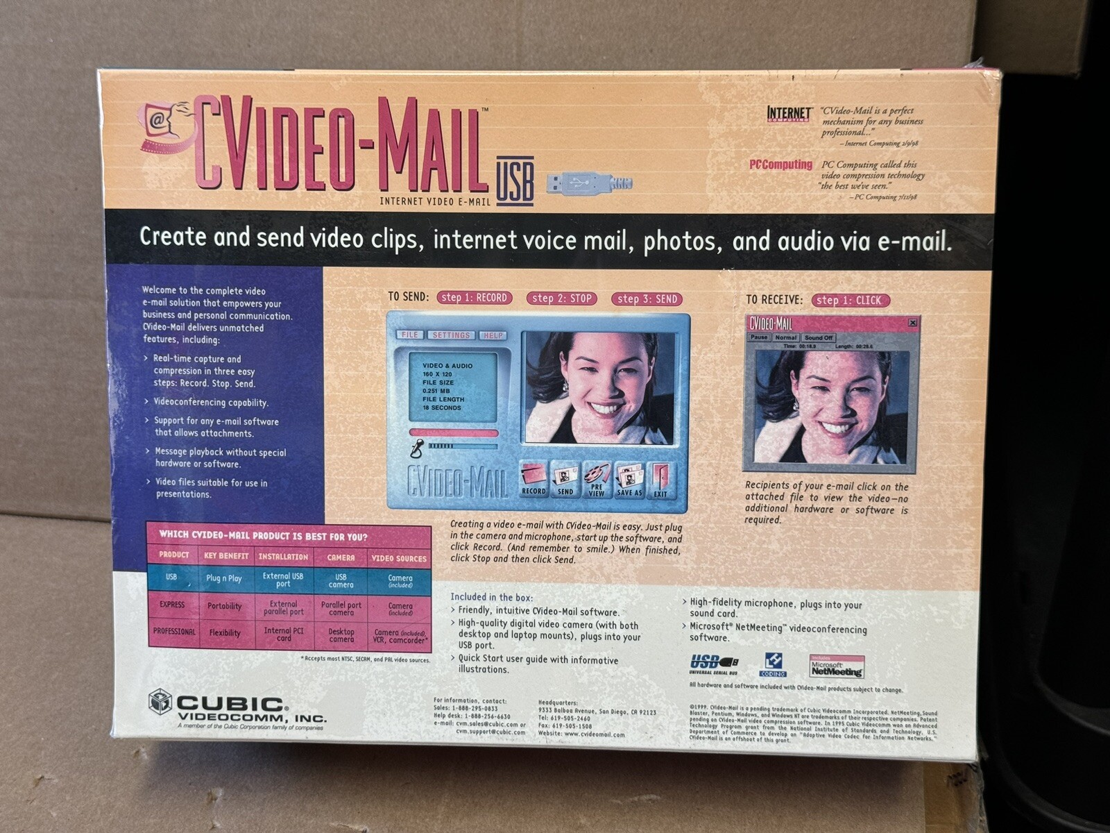 Vintage Cubic Corporation CVideo-Mail Internet Video E-mail