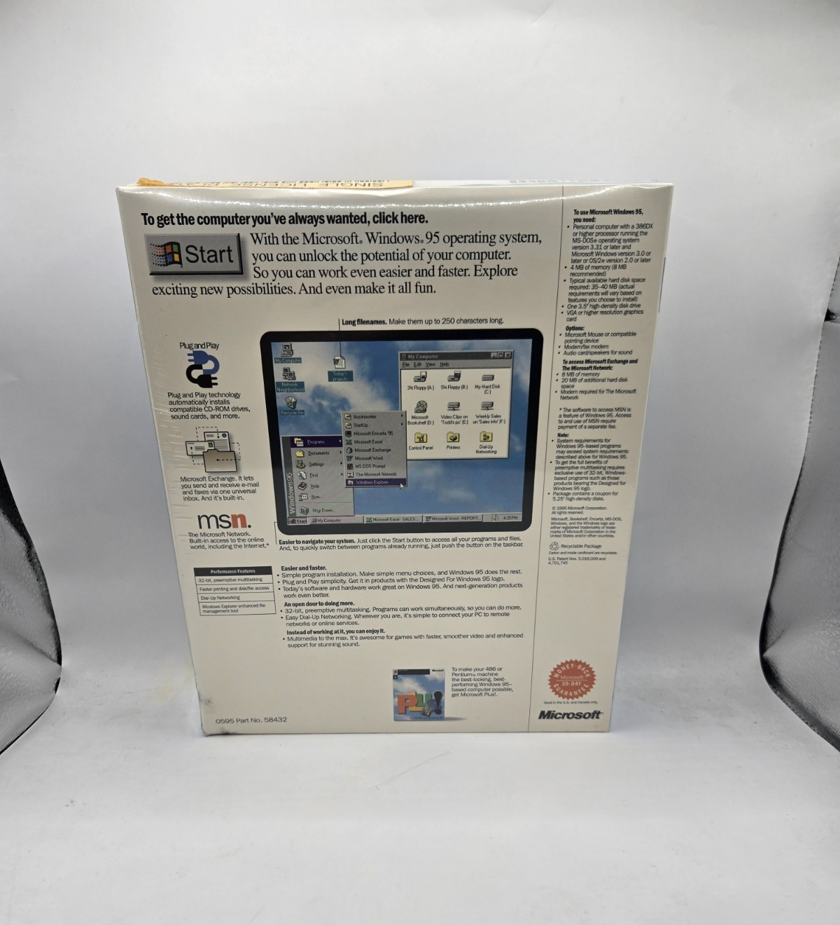 Microsoft Windows 95 Upgrade 3.5” Floppy Version Promotional Version NEW Sealed