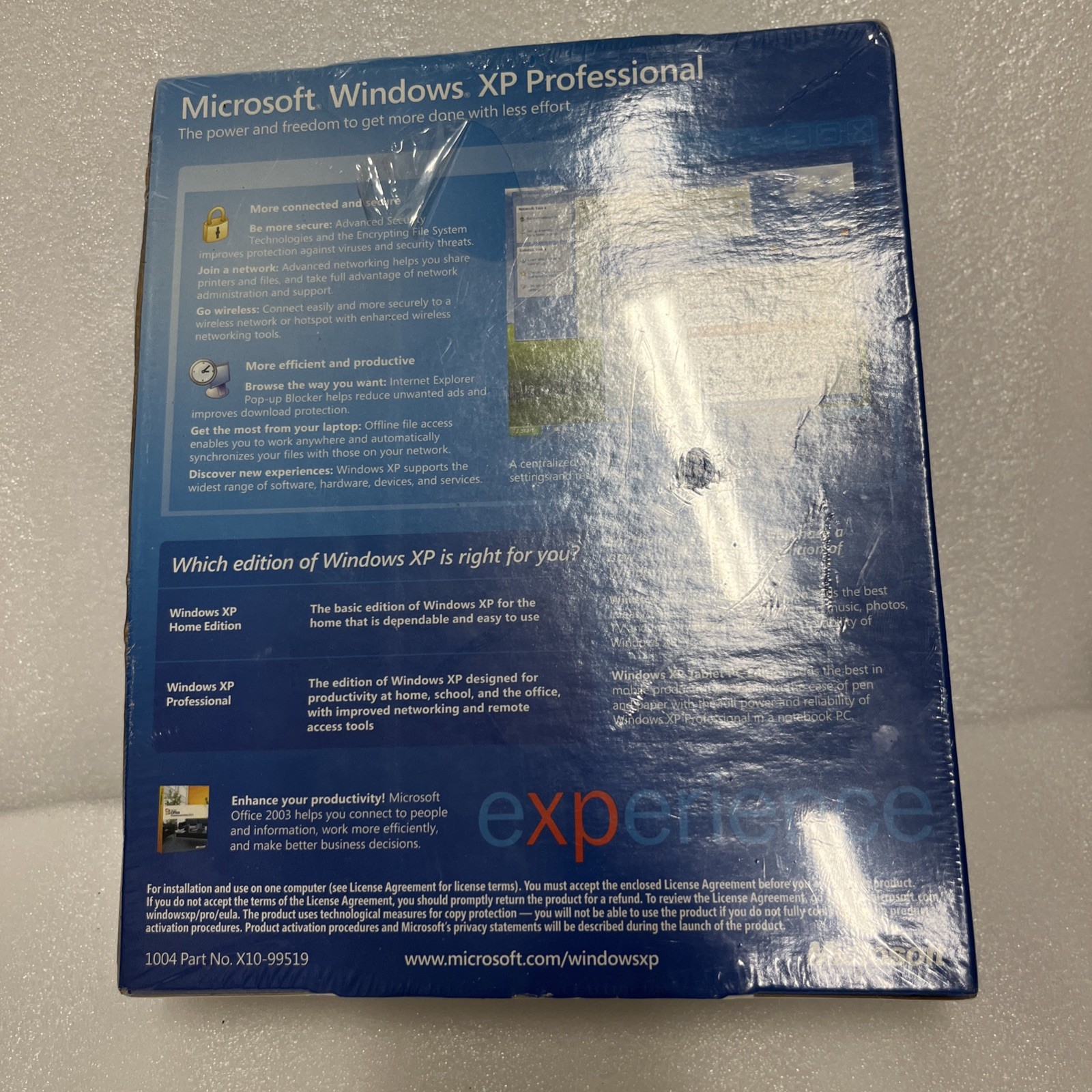 New Sealed Vintage Microsoft Windows XP Professional Upgrade Sp2 X10-99519